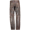Men's Classic Brown Leather Biker Trousers -