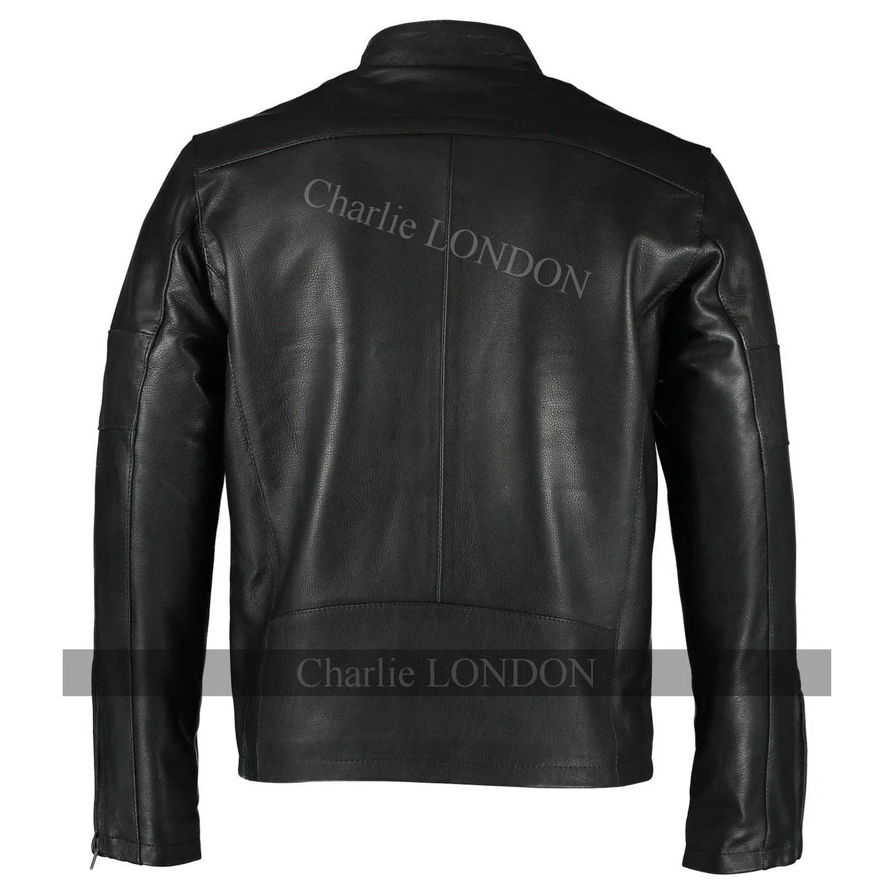 Mens Daytona Black Classic Style Leather Jacket -