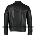 Mens Daytona Black Classic Style Leather Jacket -