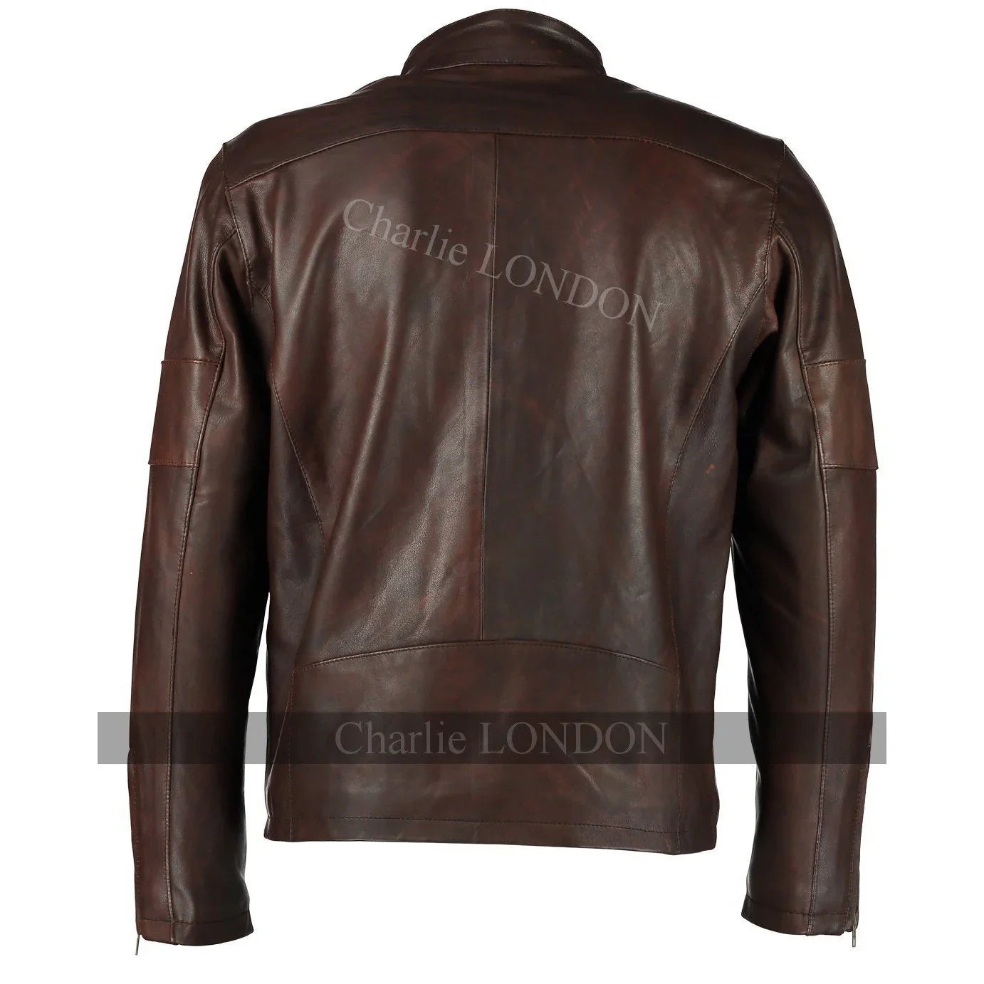 mens daytona vintage brown classic style leather jacket -