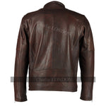 Mens Daytona Vintage Brown Classic Style Leather Jacket -