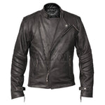 Mens Distressed Grey David Beckham Kendal Leather Jacket -