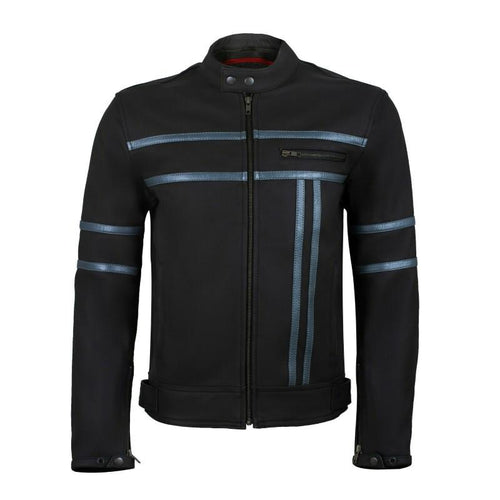Men's Genuine Leather Jacket Biker Motorcycle Classic Leather Jackets Outerwear -