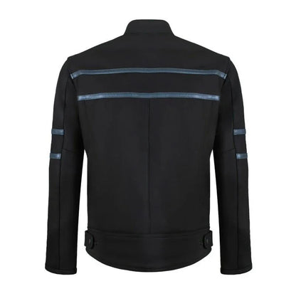 Men's Genuine Leather Jacket Biker Motorcycle Classic Leather Jackets Outerwear -