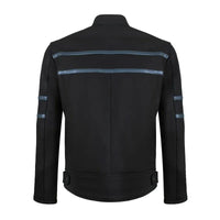 Men's Genuine Leather Jacket Biker Motorcycle Classic Leather Jackets Outerwear -