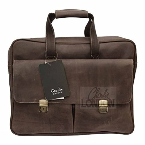 Mens Genuine Vintage Leather Laptop Briefcase Satchel Shoulder Messenger Bags -