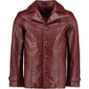Mens Heist Red Wine Antique Vintage Leather Jacket -