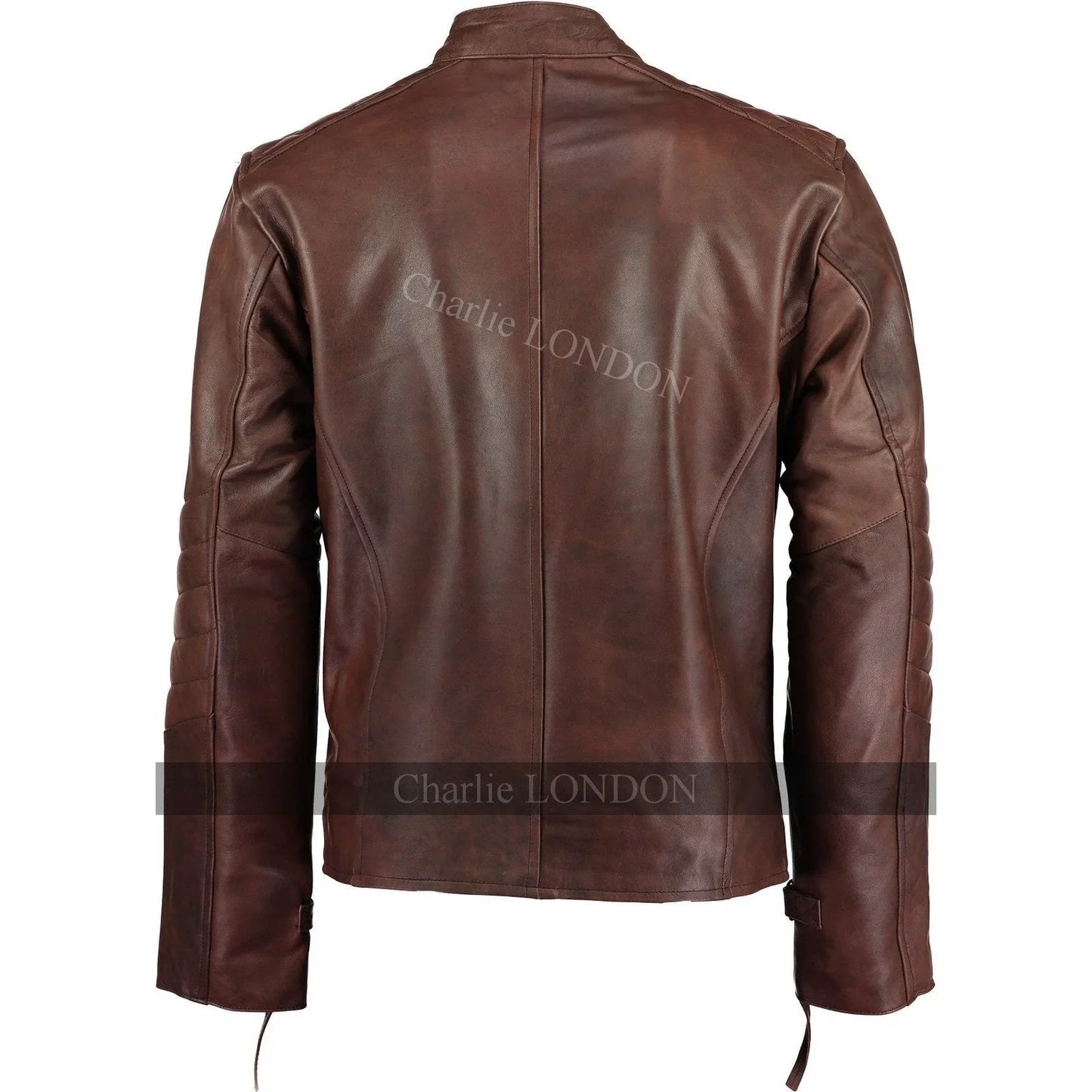 mens kendal vintage brown david beckham leather jacket -
