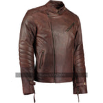 Mens Kendal Vintage Brown David Beckham Leather Jacket -
