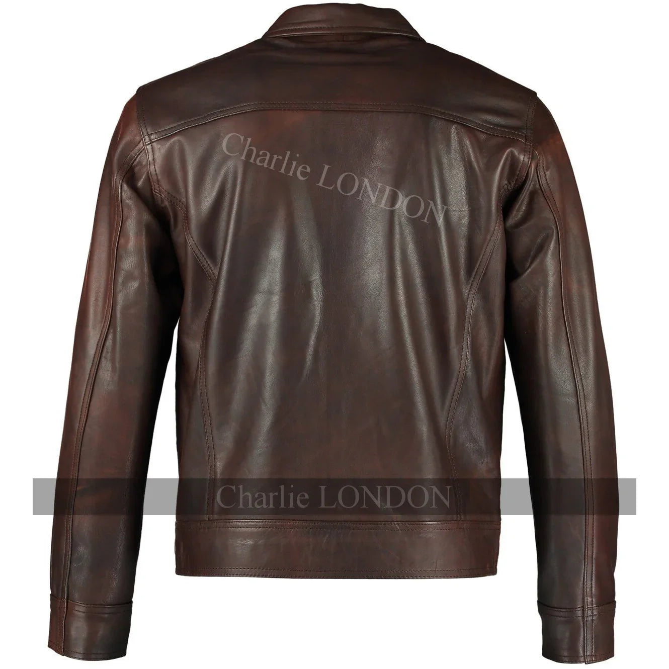 mens looper vintage brown joseph gordon-levitt leather jacket -