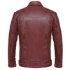 Men's Lynch Vintage Red Wine Leather Jacket -