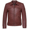 Men's Lynch Vintage Red Wine Leather Jacket -