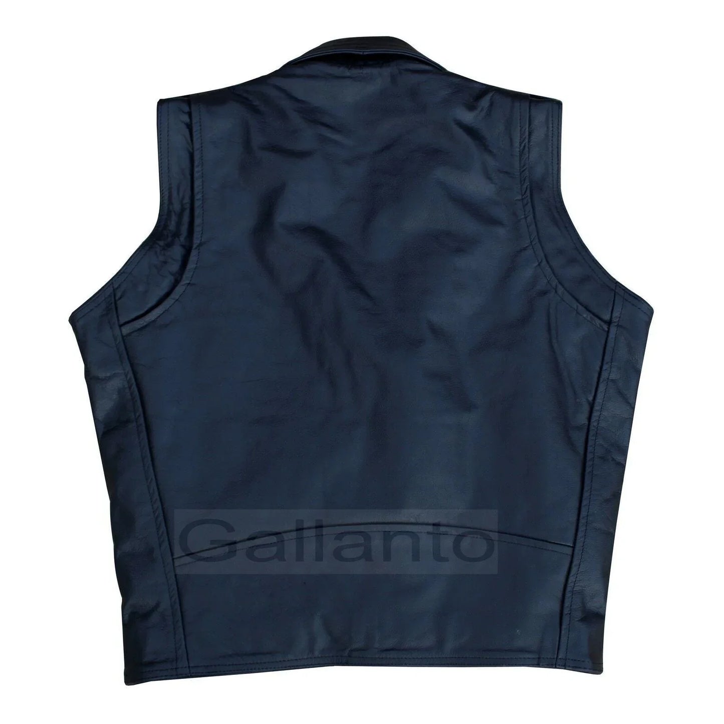 mens marlon brando style leather biker gilet vest waistcoat sleeveless club -