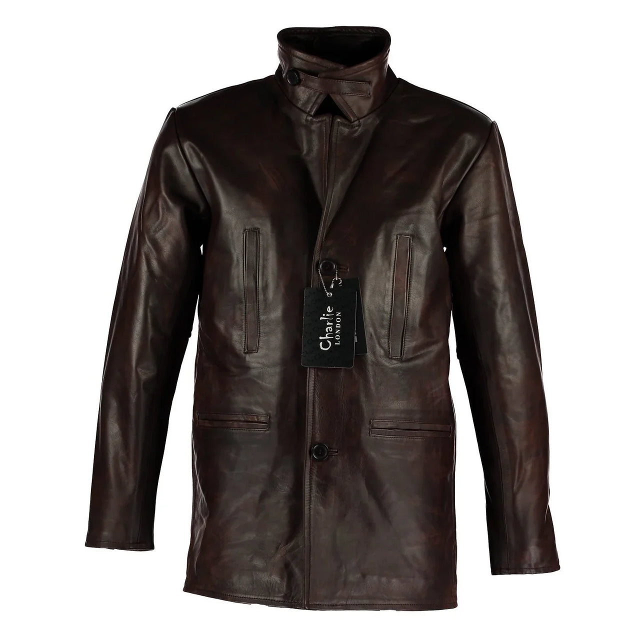 Men's Max Payne Vintage Brown Leather Jacket Coat -