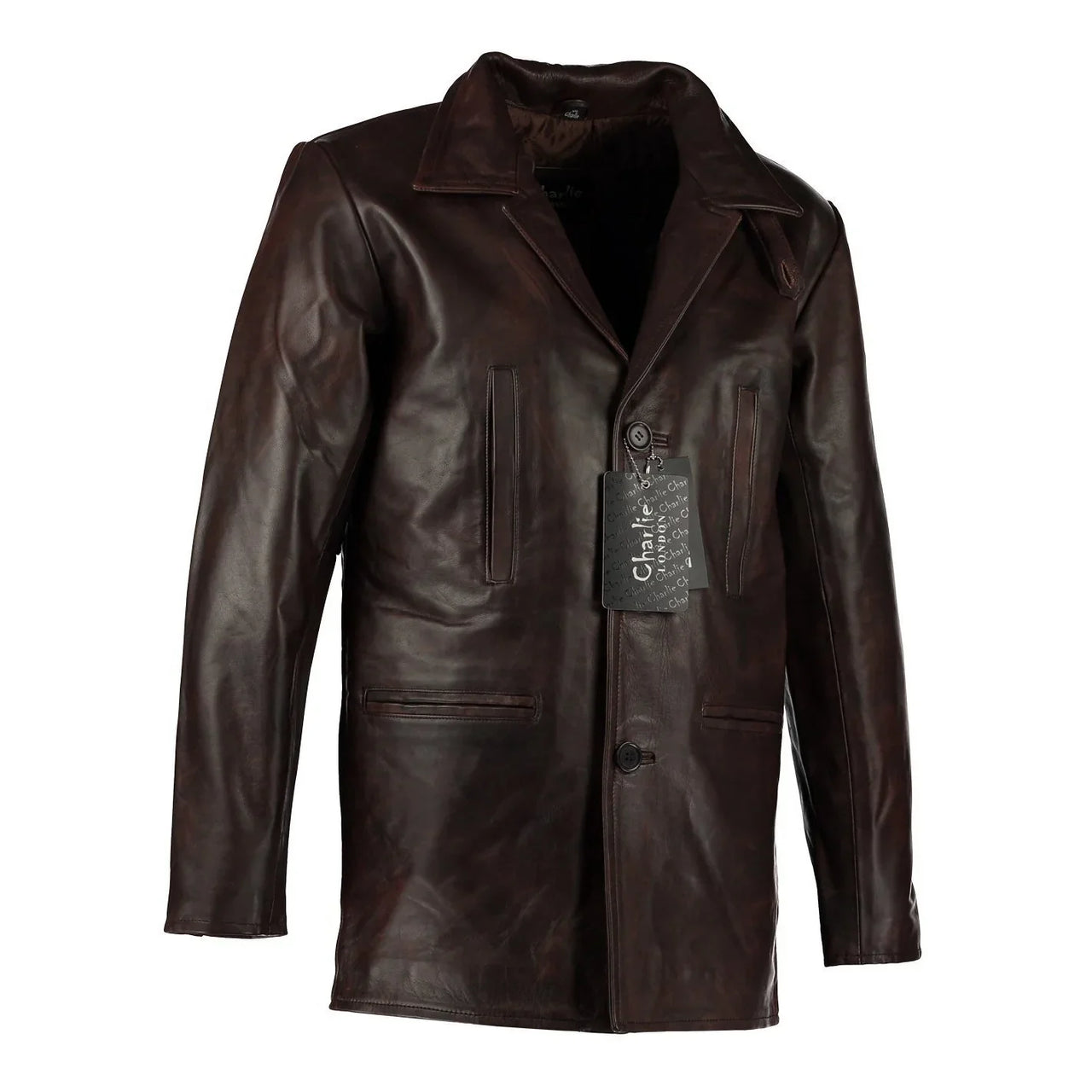Men's Max Payne Vintage Brown Leather Jacket Coat -