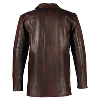 Men's Max Payne Vintage Brown Leather Jacket Coat -