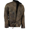 Mens Olive Green Benjamin Button Biker Vintage Leather Jacket -