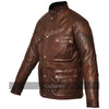 Men's Premium Brown Benjamin Button Long Leather Jacket -