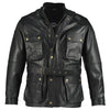 Men's Premium Brown Benjamin Button Long Leather Jacket -