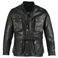 Men's Premium Brown Benjamin Button Long Leather Jacket -