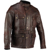 Men's Premium Brown Benjamin Button Long Leather Jacket -