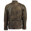 Men's Premium Brown Benjamin Button Long Leather Jacket -