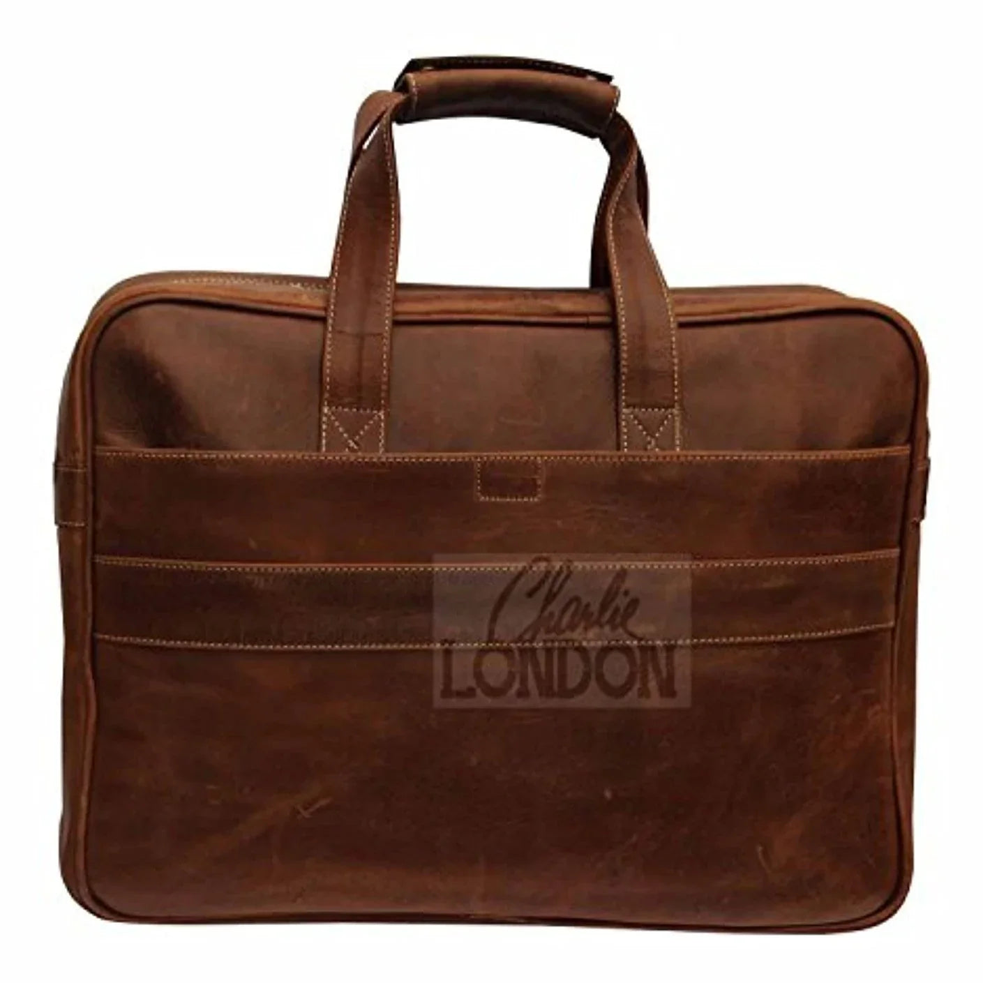 Mens Real Briefcase Satchel Shoulder Vintage Leather Laptop Bag -