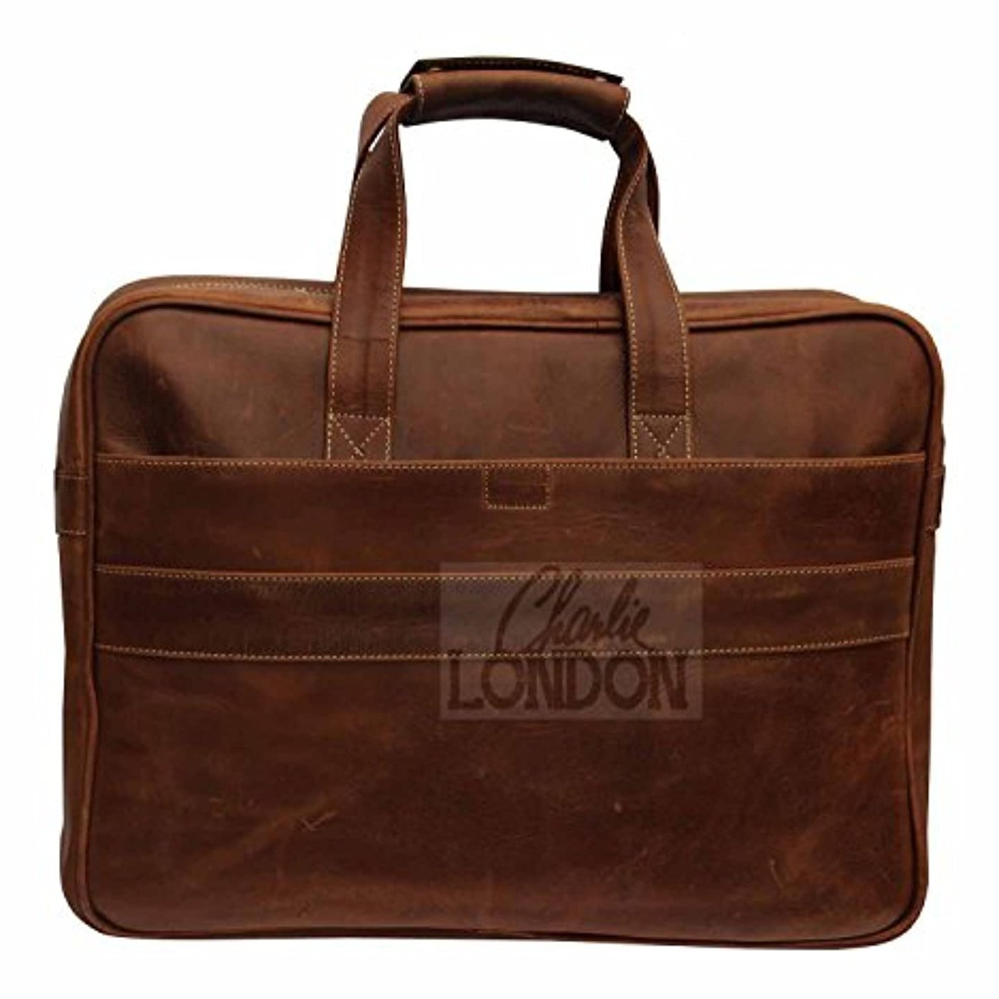 Mens Real Briefcase Satchel Shoulder Vintage Leather Laptop Bag -