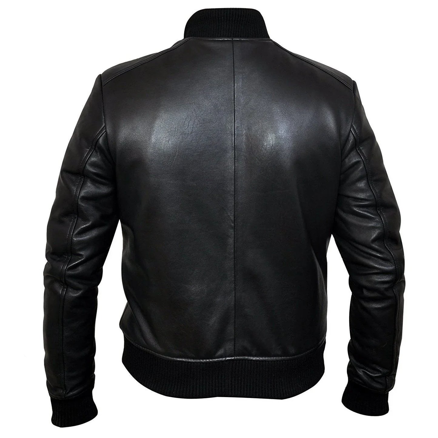 mens sand style bomber leather jacket -