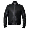 Mens Sand Style Bomber Leather Jacket -