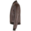 Mens Sand Style Vintage Brown Bomber Leather Jacket -