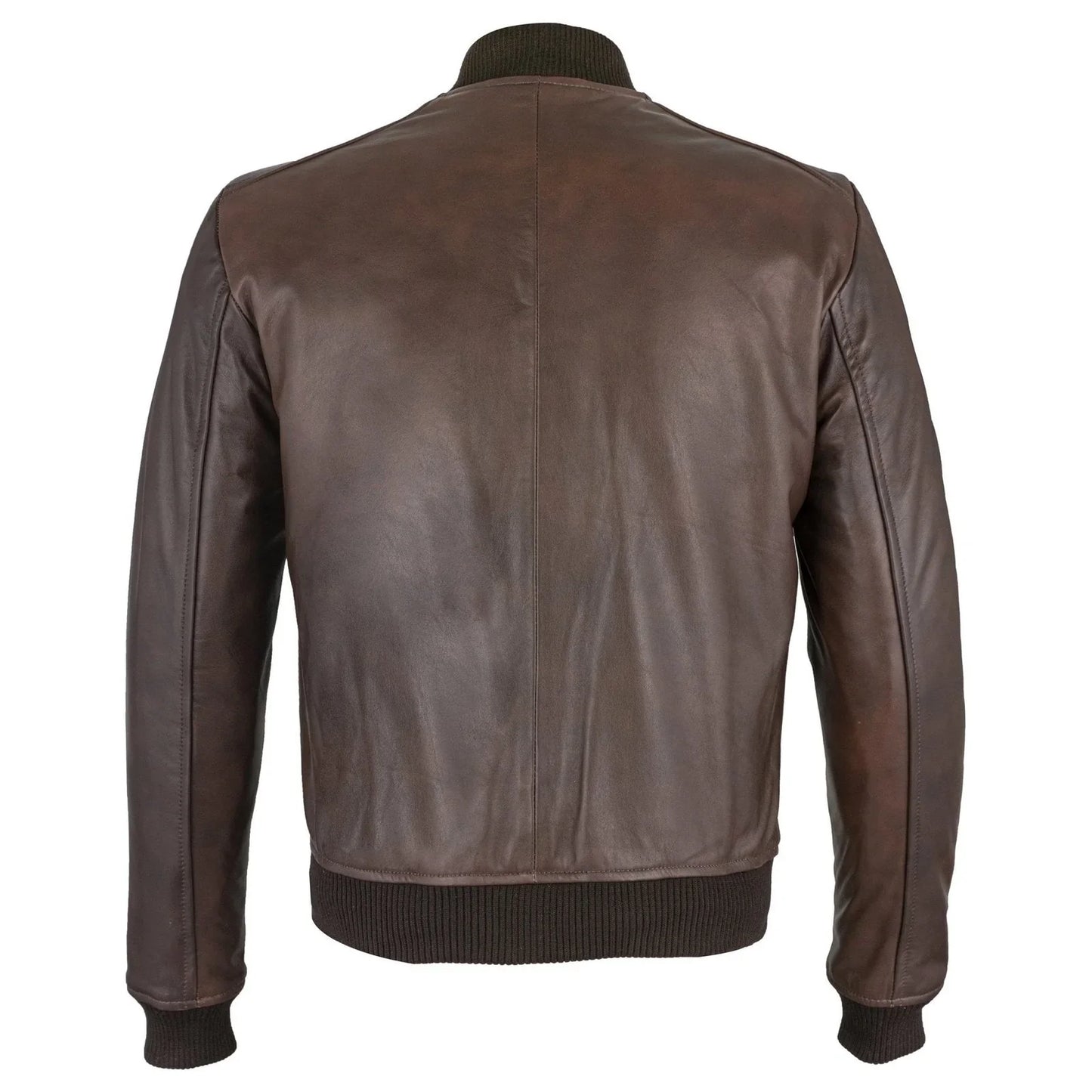mens sand style vintage brown bomber leather jacket -