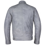Men's Slim Fit Sword Cafe Racer White Soft Leather Jacket -