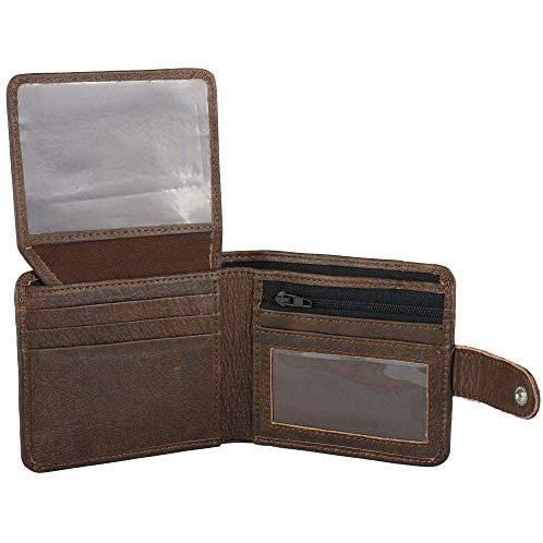 mens slim rfid protected genuine leather card holder wallet with gift box -