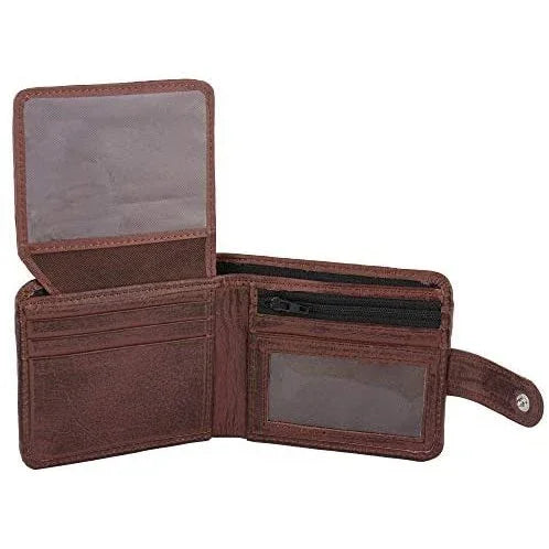 mens slim rfid protected genuine leather card holder wallet with gift box -