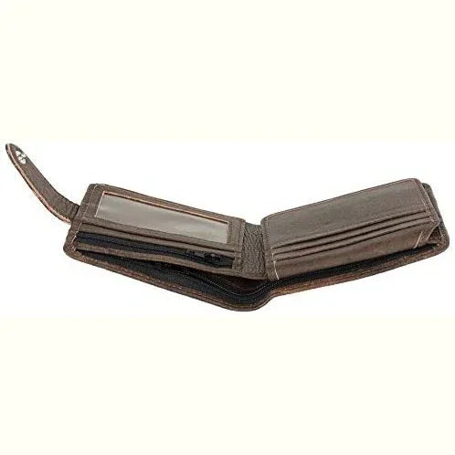 mens slim rfid protected genuine leather card holder wallet with gift box -