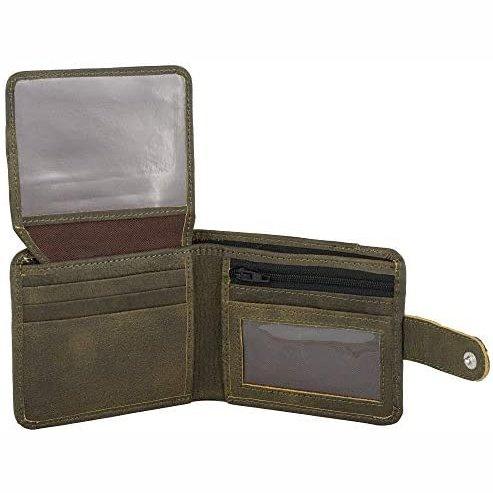 mens slim rfid protected genuine leather card holder wallet with gift box -