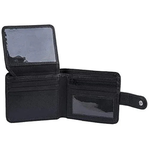 mens slim rfid protected genuine leather card holder wallet with gift box -
