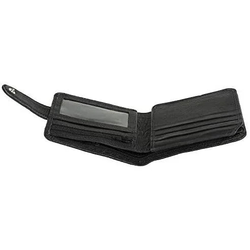 mens slim rfid protected genuine leather card holder wallet with gift box -