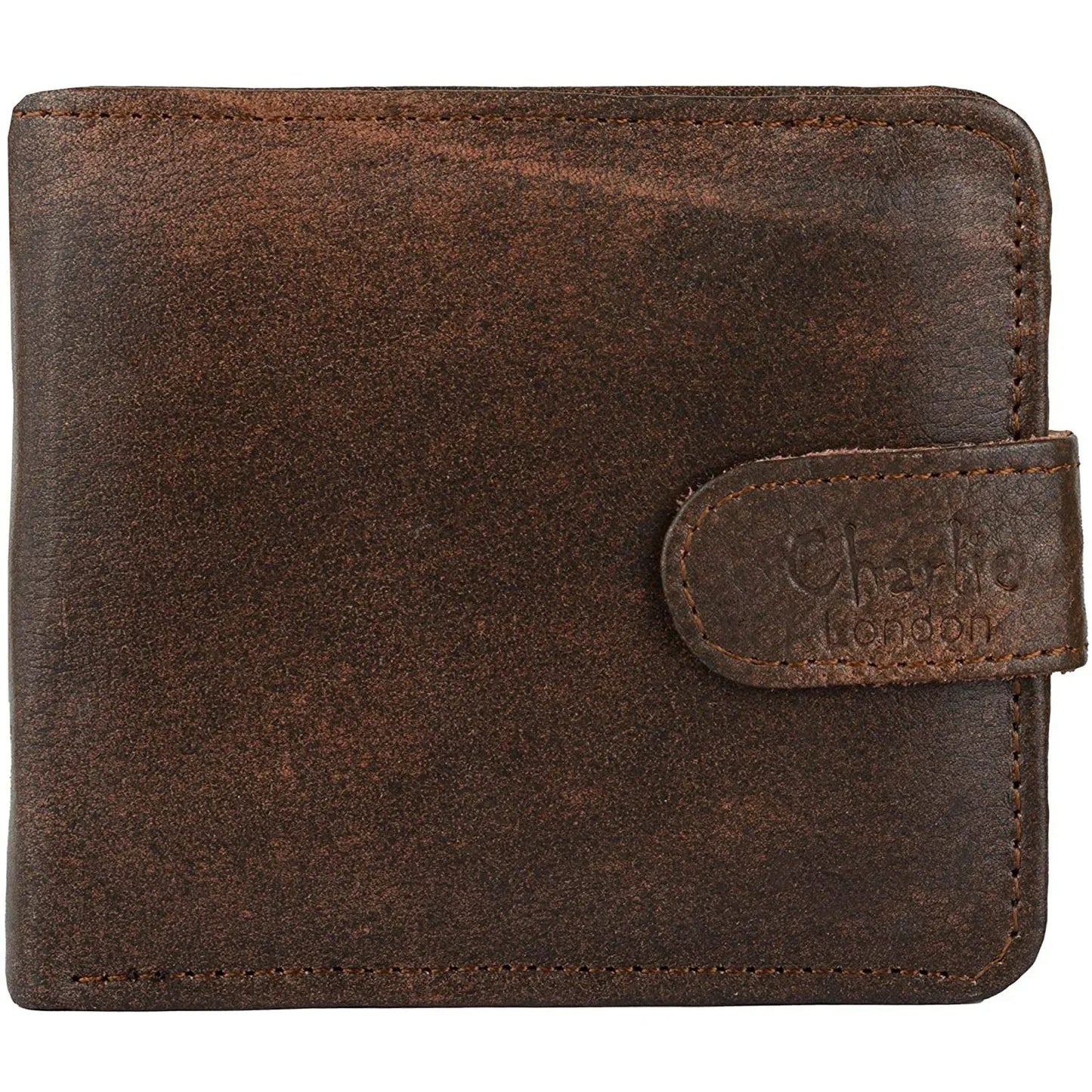 mens slim rfid protected genuine leather card holder wallet with gift box -