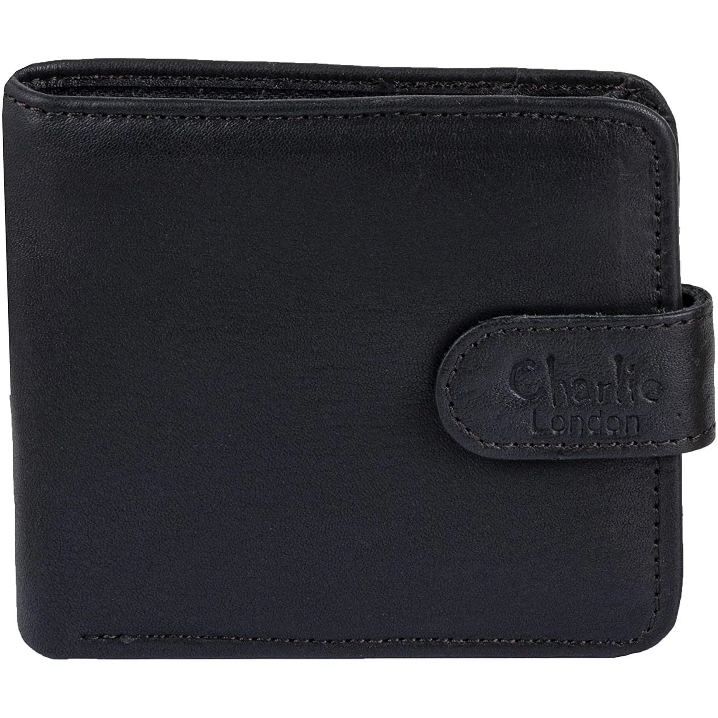 mens slim rfid protected genuine leather card holder wallet with gift box -
