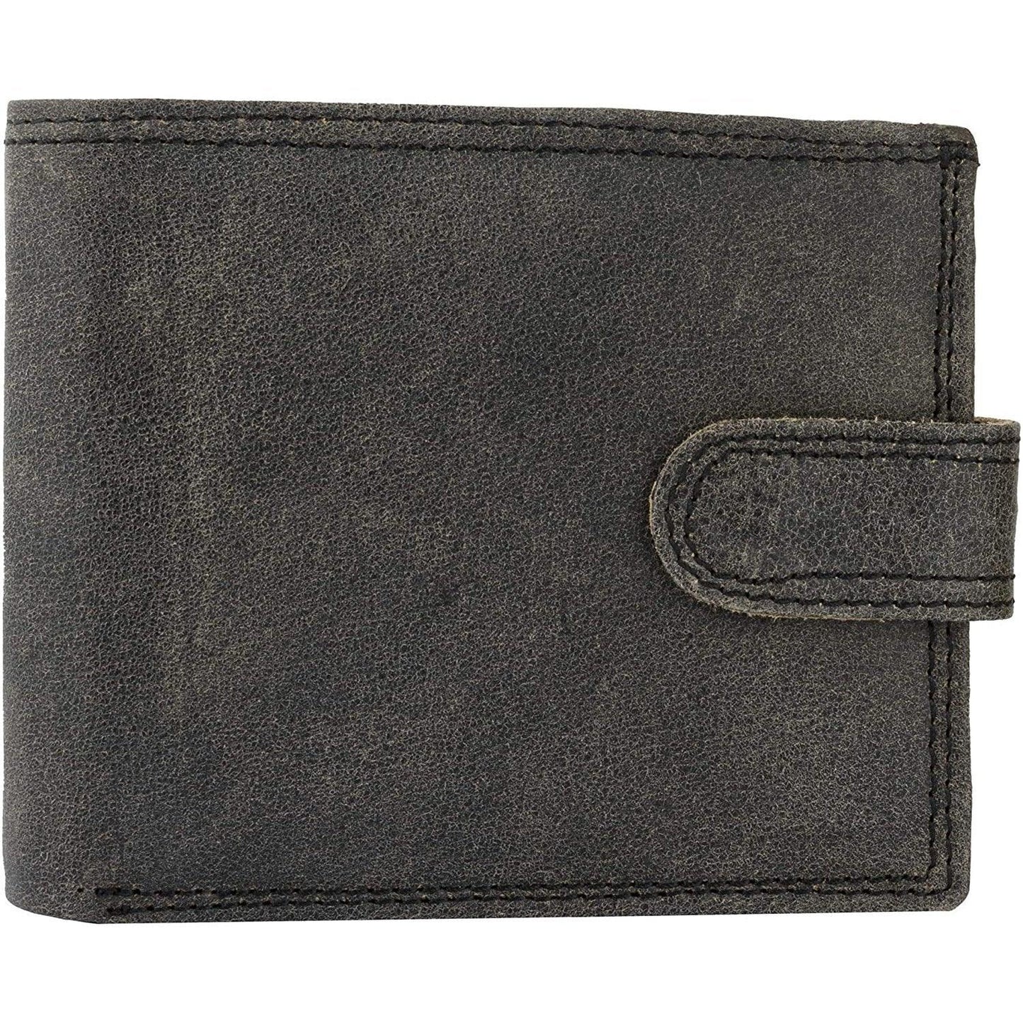 mens smart bifold wallets rfid protected genuine leather with coin pockets -