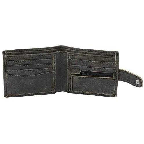 mens smart bifold wallets rfid protected genuine leather with coin pockets -