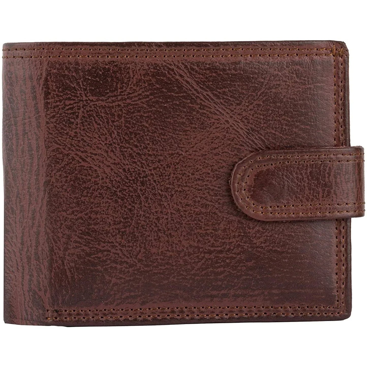mens smart bifold wallets rfid protected genuine leather with coin pockets -
