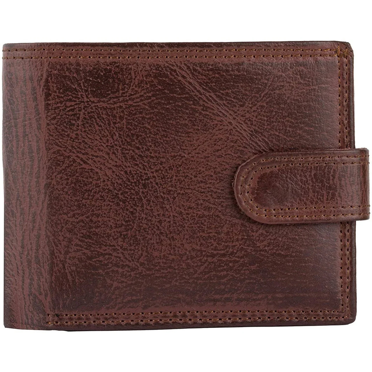 Mens Smart Bifold Wallets RFID Protected Genuine Leather with Coin Pockets -