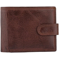 Mens Smart Bifold Wallets RFID Protected Genuine Leather with Coin Pockets -
