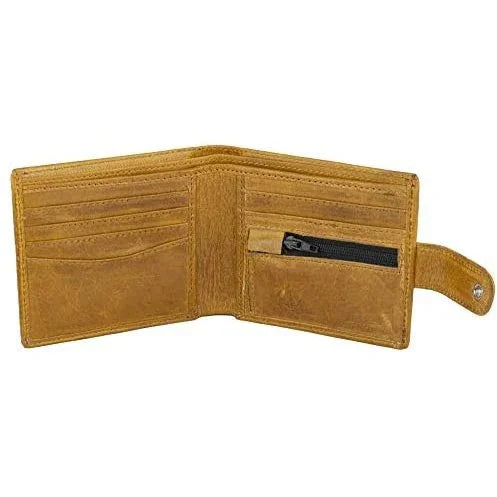 mens smart bifold wallets rfid protected genuine leather with coin pockets -