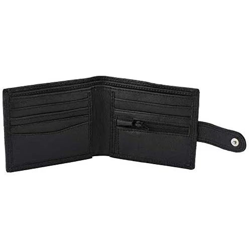 mens smart bifold wallets rfid protected genuine leather with coin pockets -