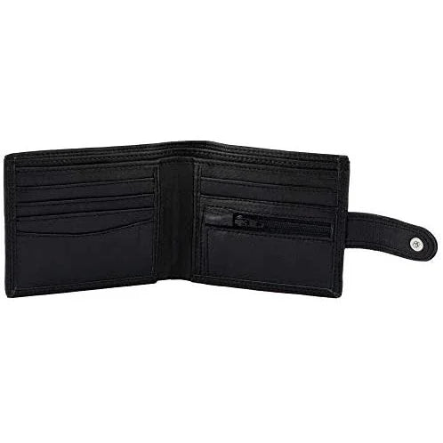 mens smart bifold wallets rfid protected genuine leather with coin pockets -