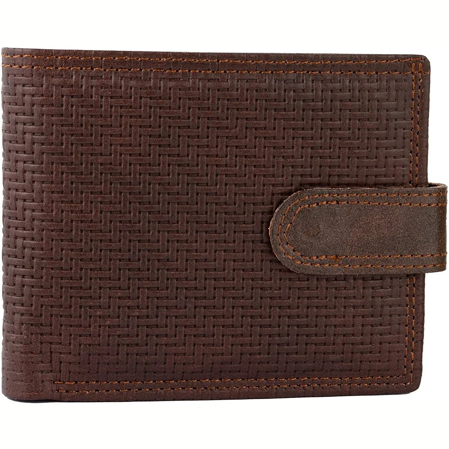 mens smart bifold wallets rfid protected genuine leather with coin pockets -